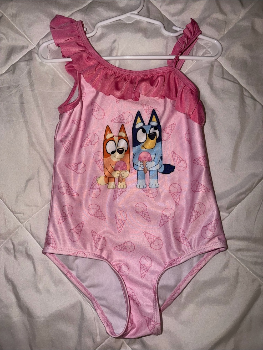 Bluey | Ice cream bluey and bingo swimsuit, size 5T